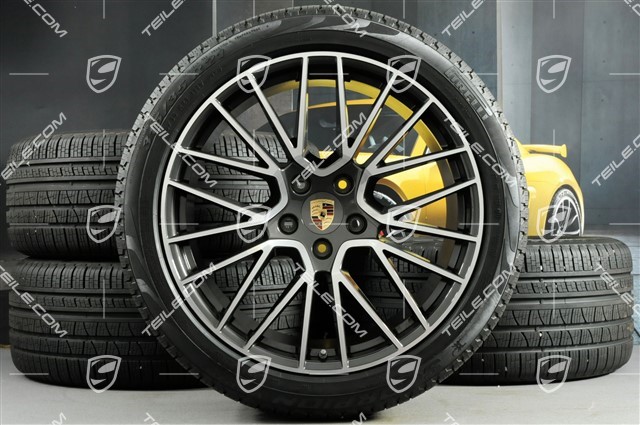 21-inch Cayenne RS Spyder all-season wheel set, rims 9,5J x 21 ET46 + 11,0J x 21 ET58 + Pirelli Scorpion Verde All Season tyres 285/40 R21 + 315/35 R21, with TPMS