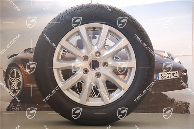 18-inch Cayenne summer wheel set, wheels 8J x 18 ET53 + Continental tyres 255/55 R18