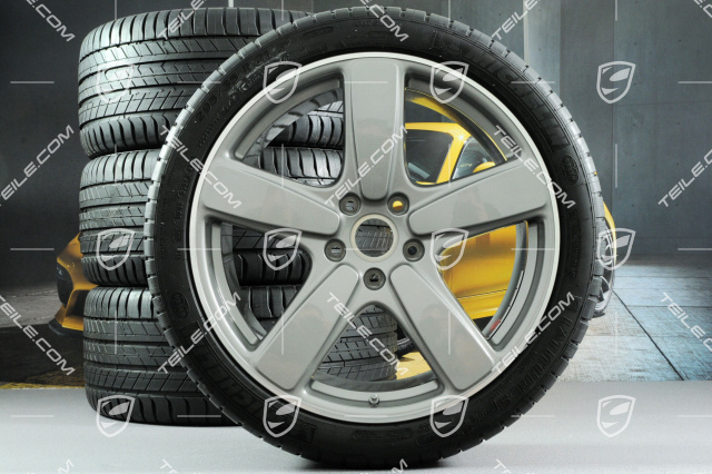 21" Sport Classic Sommerräder Satz, Felgen 10J x 21 ET50 + Michelin Sommerreifen 295/35 R21, GT Silbermetallic, ohne RDK-Sensoren