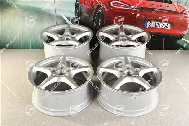 18-inch Carrera III wheel set, 8J x 18 ET57 + 11J x 18 ET51, C4 / C4S