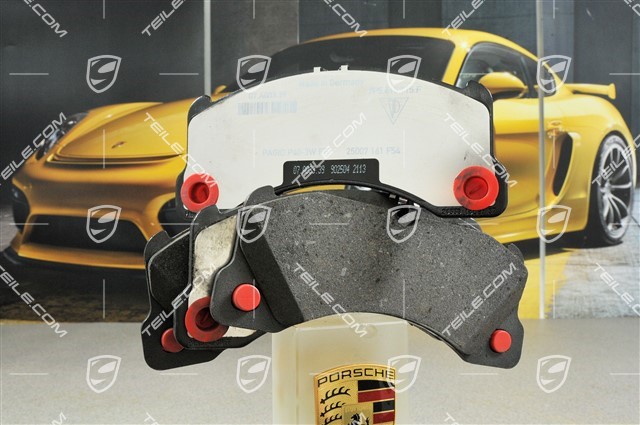Brake pad repair set, front disc brake 19"/20", brake calliper painted yellow (PCCB ceramic brakes)