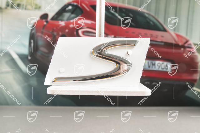 Turbo, logo / emblem "S", chrome