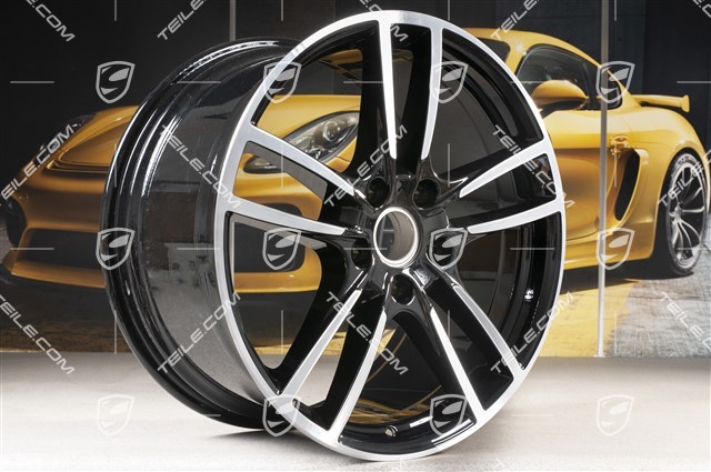 20-inch Cayenne Sport wheel rim set, 10,5J x 20 ET64 + 9J x 20 ET50, wheels stars in black