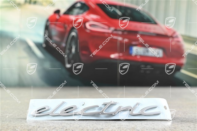 Badge / Emblem ELECTRIC Light Silver Metallic, L=R