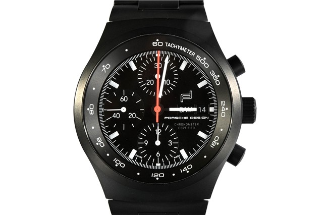 Wristwatch Porsche Design The Chronograph 1 – All Black, Matt Black Dial, Designer: Professor Ferdinand Alexander Porsche