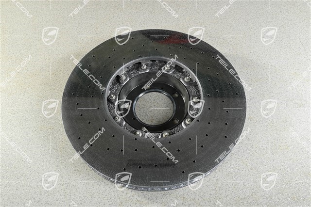 Turbo, PCCB, Ceramic brake disc, front axle,  for black / yellow brake caliper, R