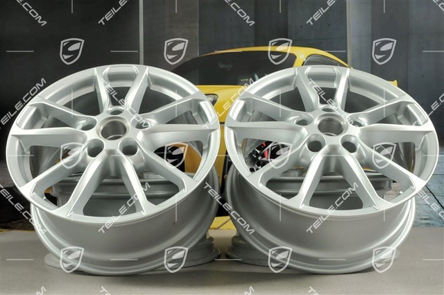 18-inch wheel rim set Cayenne facelift 2014->, 8J x 18 ET 53, Silver