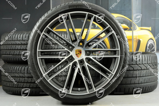 20" Sommerräder 911 Turbo IV, Felgen 11,5J x 20 ET56 + 9J x 20 ET51 + Pirelli P Zero Sommerreifen 305/30 ZR20 + 245/35 ZR20, mit RDK-Sensoren