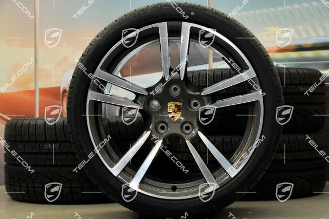 19-inch winter wheel set, 911 Turbo II, wheels 8J x 19 ET57 + 11J x 19 ET51, tyres 235/35 R19 + 295/30 R19