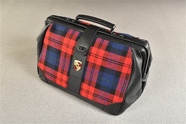 Porsche Classic Car Care Set with bag (tartan red pattern), for all models