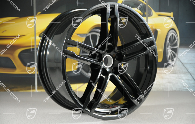 19"-inch alloy wheel set Macan Turbo/Sport Design, 8,5J x 19 ET21 + 9J x 19 ET21, black high gloss