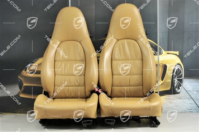 Seats, manual adjustable, leather, Savanna, Draped, set (L+R)