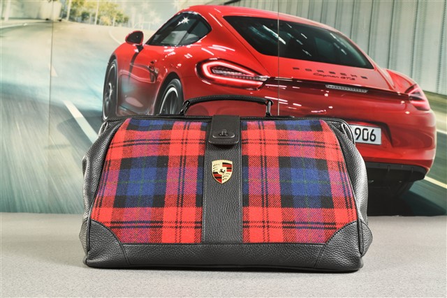 Porsche Classic Car Care Set with bag (tartan red pattern), for all models