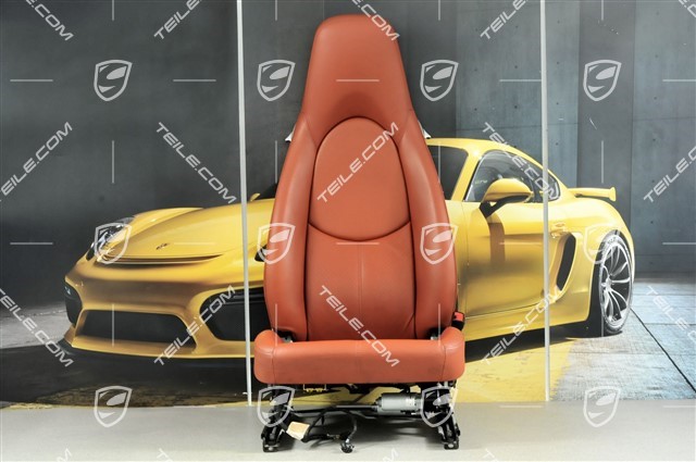 Seat, el adjustable, Lumbar, leather, Terracotta, R