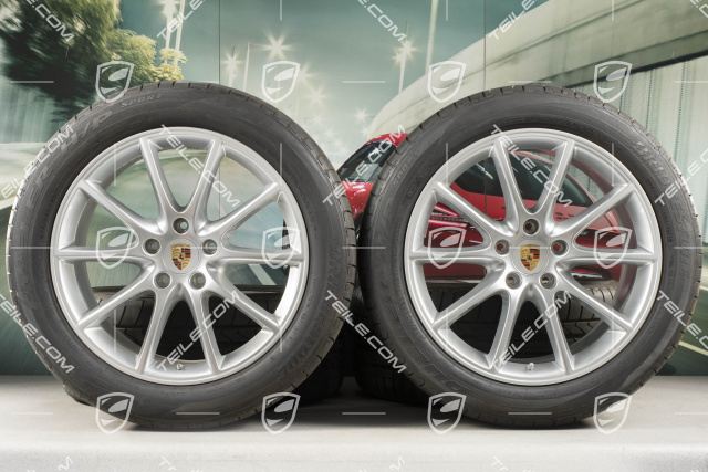 20-inch Cayenne Coupé Design summer wheel set, rims 9J x 20 ET50 + 10,5J x 20 ET55 + Bridgestone Dueler H/P Sport summer tyres 275/45 R20 + 305/40 R20, with TPMS