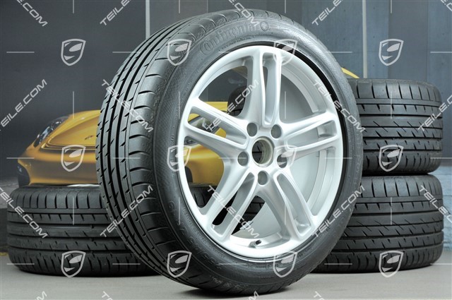 19-inch Panamera Turbo summer wheel set, front 9J x 19 ET60 + rear 10J x 19 ET61 + tyres 255/45 ZR19 + 285/40 ZR19, with TPM