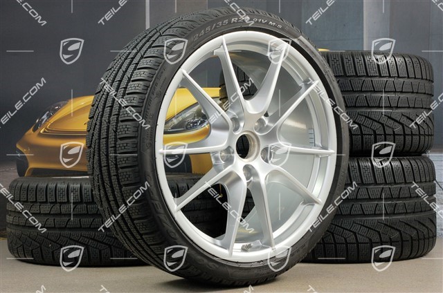 20-inch Carrera S (III) winter wheel set, 8,5J x 20 ET51 + 11J x 20 ET70 + NEW Pirelli winter tyres 245/35 ZR20 + 295/30 ZR20, with TPMS
