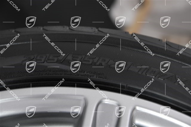 21-inch SportEdition summer wheel set, GT-silver metallic, 4 wheels 10J x 21 ET 50+4 tyres Yokohama 295/35 R 21 107Y XL + TPM