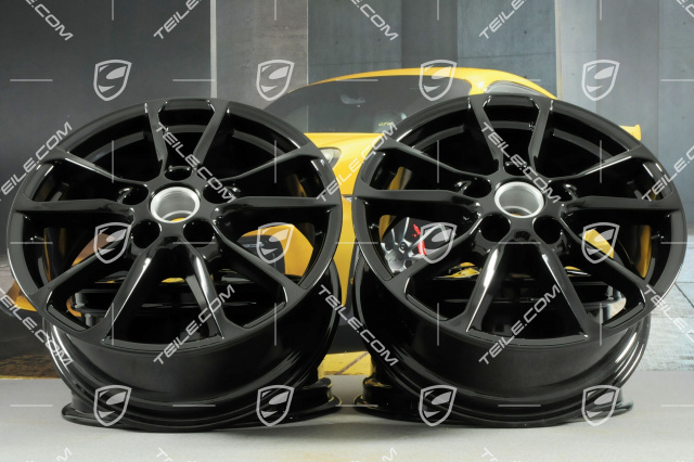 18-inch wheel rim set Cayenne facelift 2014->, 8J x 18 ET53, black high gloss