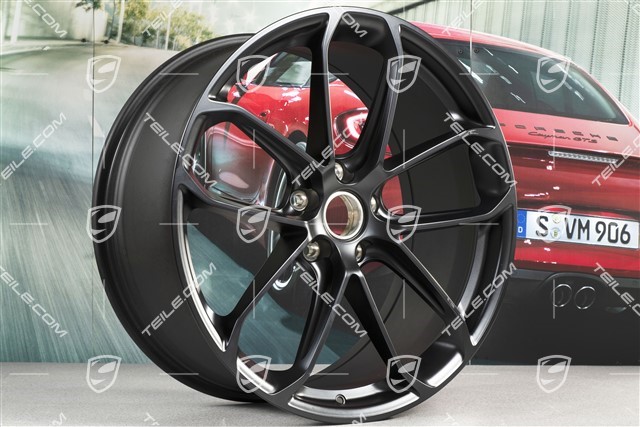 22-inch wheel rim, GT front, 10J x 22 ET48, black satin-matt