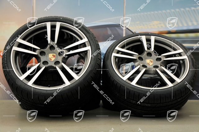 19-inch winter wheel set, 911 Turbo II, wheels 8J x 19 ET57 + 11J x 19 ET51, tyres 235/35 R19 + 295/30 R19