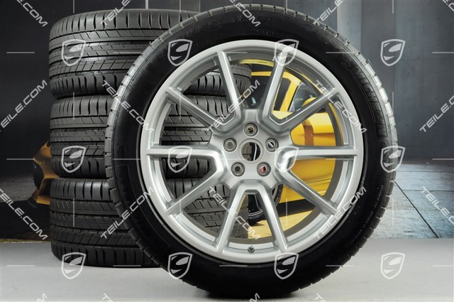 20-inch "Macan SportDesign" summer wheels set, rims 9J x 20 ET26 + 10J x 20 ET19, summer tyres 265/45 R 20 + 295/40 R 20, with TPMS