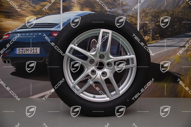 19-inch Cayenne Turbo summer wheel set, 4 wheels 8,5 J x 19 ET 59 + 4 tyres  265/50 R 19 110Y XL, with TPMS, ca. 900 km