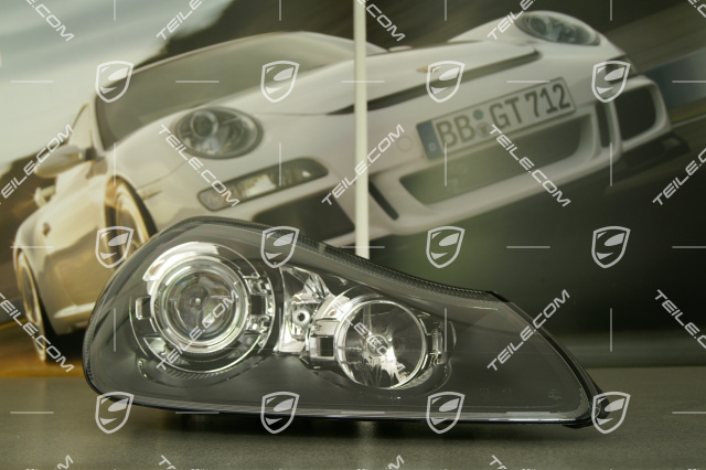 Xenon headlight set L+R, BLACK, without control unit and xenon bulb, Facelift