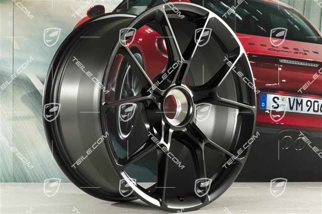 20-inch GT3 wheel rim, 9,5J x 20 ET46, black satin matt