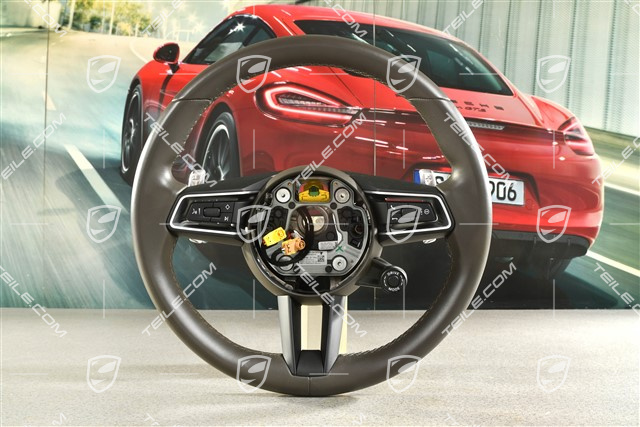 Multifunction steering wheel, 3-spoke, heated, Leather Agate Grey / Sport Chrono Package Plus