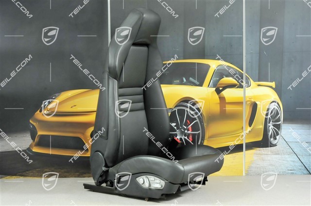 Sport seat, el. adjustment, leather, Black, R