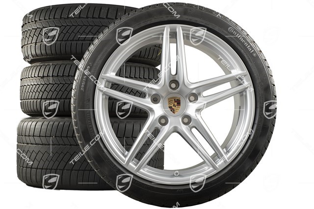 19-inch winter wheels set "Carrera", rims 8,5J x 19 ET50 + 11J x 19 ET77 +  Continental WinterContact TS 830P winter tyres 235/40 R19 + 295/35 R19