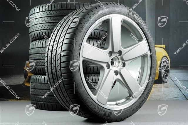 21" Sport Classic summer wheels set, rims 10J x 21 ET50 + Michelin summer tyres 295/35 R21, GT Silver metalic, with TPMS