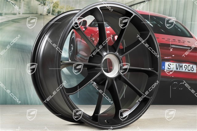 20" rims set GT3, 9J x 20 ET55 + 12J x 20 ET47, in black satin-mat