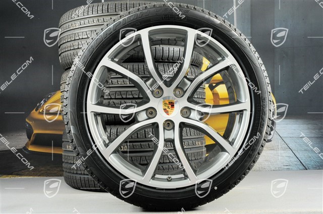 21-inch Cayenne Exclusive Design all-season wheel set, rims 9,5J x 21 ET46 + 11,0J x 21 ET58 + Pirelli Scorpion Verde All Season tyres 285/40 R21 + 315/35 R21, with TPMS