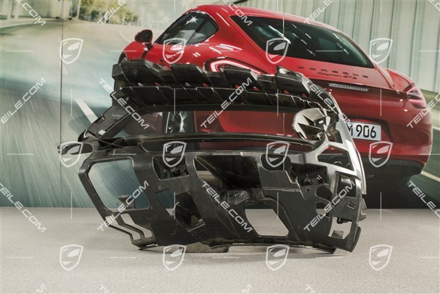 Front bumper retainer frame / grille / vent, lateral, Black matte, Sport Design / GTS, R