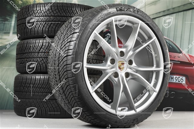 20-inch winter wheels set Carrera S  (IV), rims 8,5J x 20 ET49 + 11J x 20 ET56 + NEW Michelin Pilot Alpin PA4 N1 winter tyres 245/35 R20 + 295/30 R20
