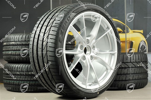 20-inch summer wheels set Carrera S IV, rims 8,5 J x 20 ET49  + 11,5 J x 20 ET56 + tyres 245/35 ZR 20+305/30 ZR20, with TPM