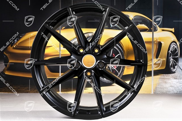 20+21-inch wheel rim set Carrera S, rims: front 8,5Jx20 ET53+ rear 11J x 21 ET66 in black satin-mat