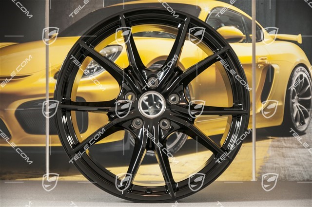 20-inch wheel rim set Carrera S IV, 8,5J x 20 ET49 + 11J x 20 ET78, for winter wheels, C2/C2S, black high gloss