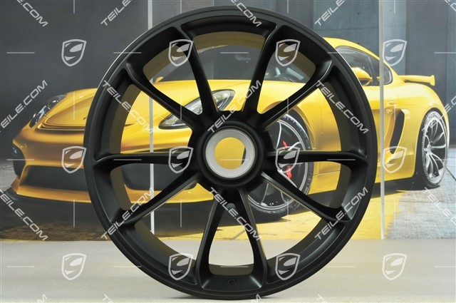 20+21" GT3 RS wheel set, rims: front 9,5J x 20 ET50 + rear 12,5J x 21 ET48, black