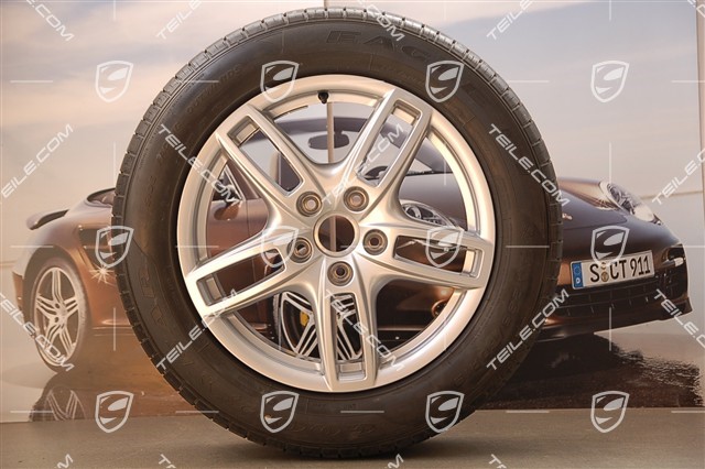 19-inch Cayenne Turbo summer wheel set, 4 wheels 8,5 J x 19 ET 59 + 4 tyres 265/50 R 19 110Y XL, without TPMS, only 80km