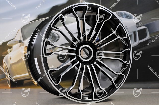 21-inch + 20-inch 918 SPYDER wheels rims set, central lock, 12,5J x 21 ET57, black high gloss