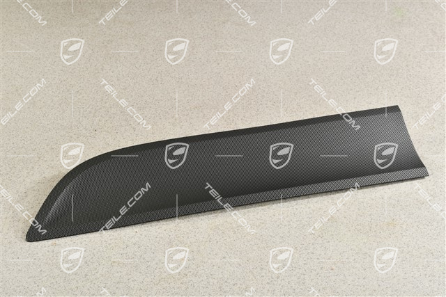 Rear door cover / trim, Matt black, L