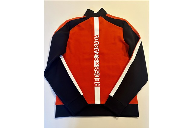 Men's training jacket, red/black, XL