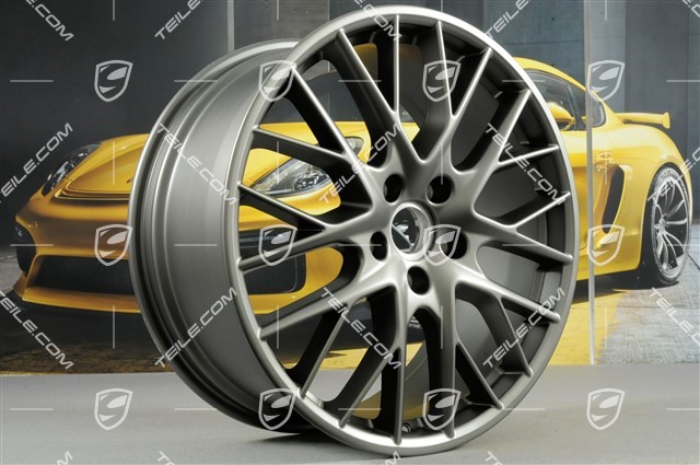 21-inch wheel rim Panamera Sport Design, 9,5J x 21 ET71, Platinum satin matt