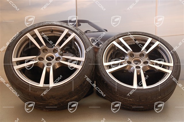 19" Komplet kół letnich TURBO II, felgi 8J x 19 ET57 + 11J x 19 ET67 + opony 235/35 ZR19 + 295/30 ZR19