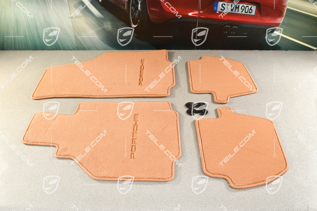 Set of floor mats, 4-piece (996), brown