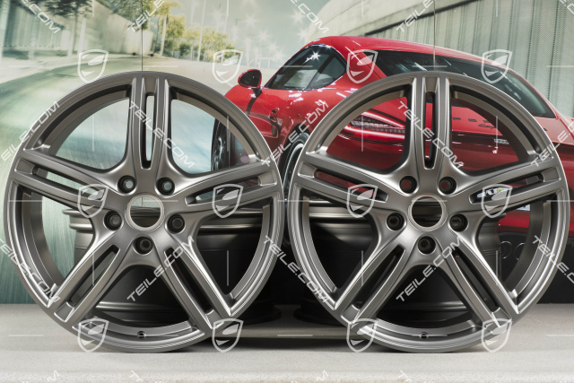 20-inch wheel rim Turbo, 10,5J x 20 ET71 + 9,5J x 20 ET71, for winter use, Platinum satin matt