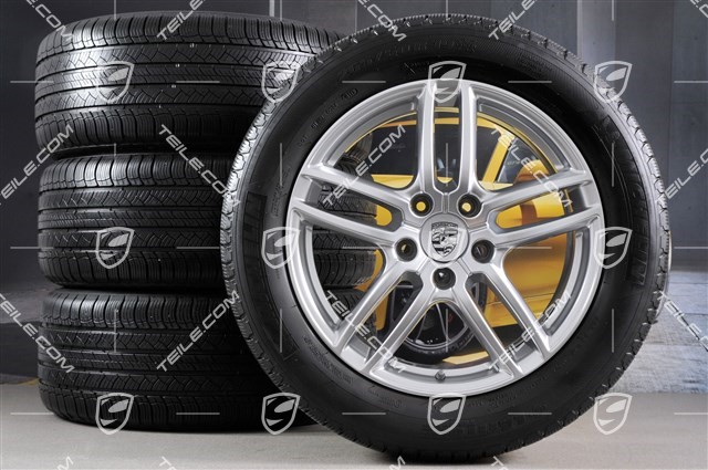 19-inch all season wheels set "Cayenne Turbo IV" facelift 2014->, alloy rims 8,5J x 19 ET59 + Michelin Latitude Tour HP all-season tyres 265/50 R19, with TPM